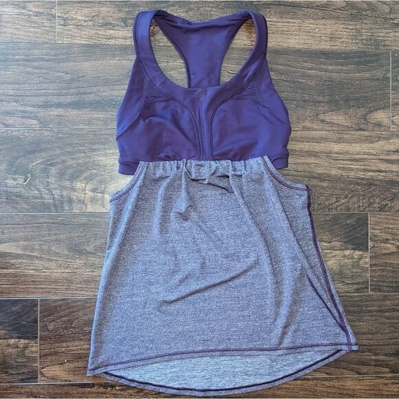 $5 Item! Lululemon Size 4 2013 2-In-Run Heathered Deep Zinfandel Athletic Tank - Picture 8 of 12